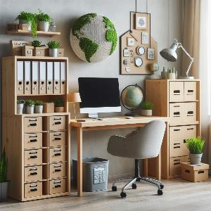 Eco-Friendly Home Office Design Ideas with file cabinets - storage boxes-6
